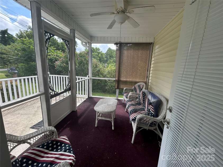 617 Reservoir Road, Marion, NC 28752.  MLS# CAR4257256, YatesRealty ID 15627. Inside screened porch