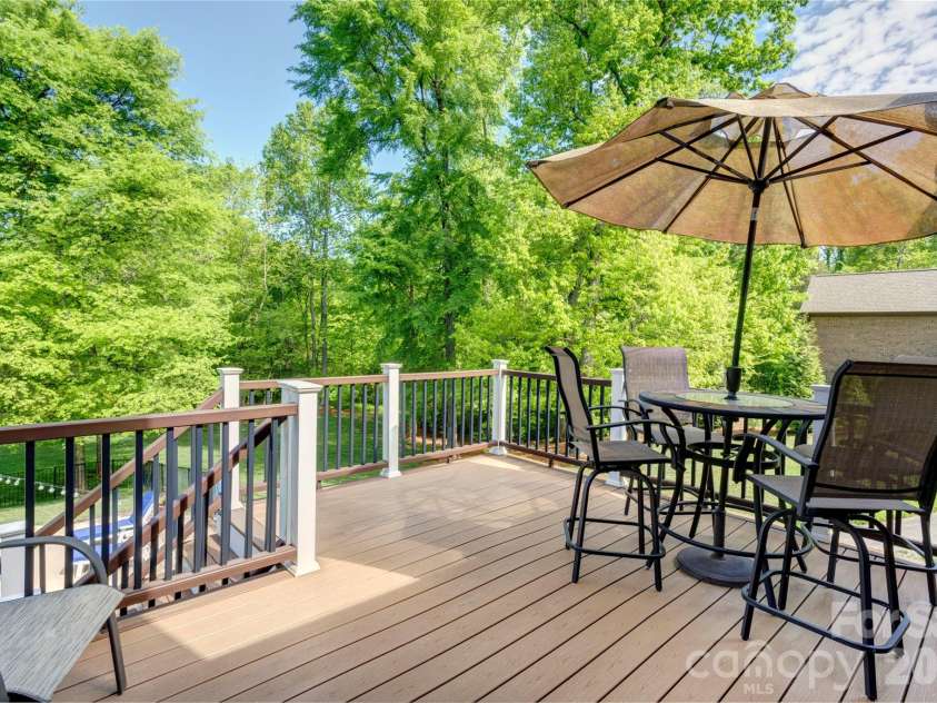 1390 Bennington Drive, Concord, NC 28027.  MLS# CAR4371953, YatesRealty ID 15633. Deck - relaxed views year-round