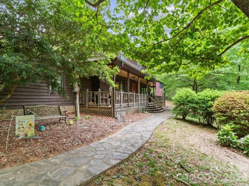 190 Executive Estates Drive, Old Fort, NC 28762.  MLS# CAR4349783, YatesRealty ID 15634. Front porch and sidewalk