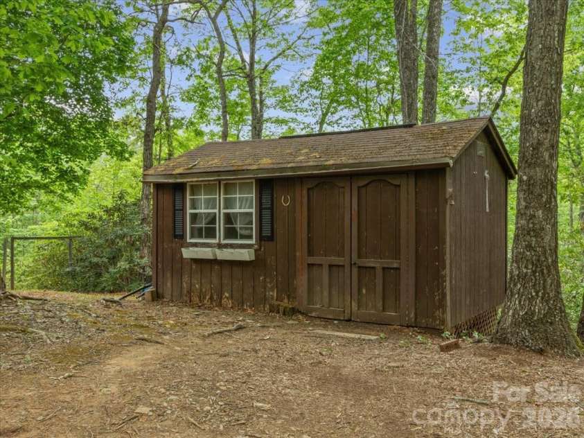 190 Executive Estates Drive, Old Fort, NC 28762.  MLS# CAR4349783, YatesRealty ID 15634. Storage shed