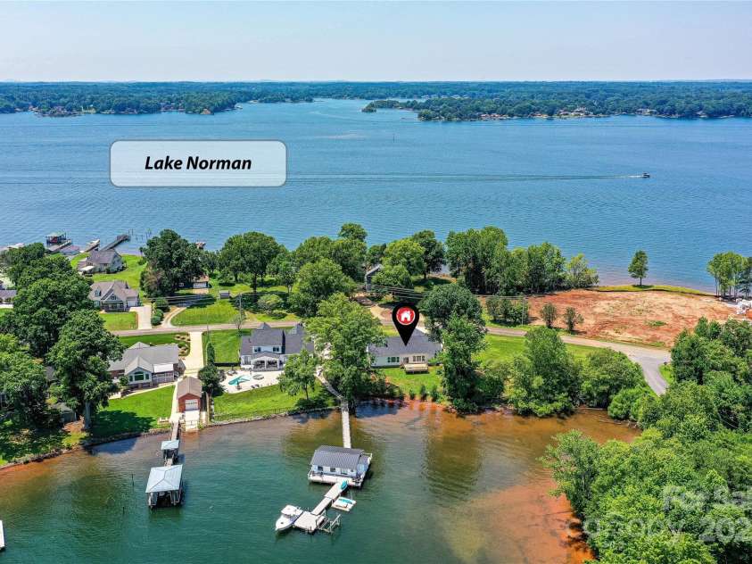 4980 Kiser Island Road, Terrell, NC 28682.  MLS# CAR4241142, YatesRealty ID 1564. Home has amazing positioning on lake for water views from front and back of Home!