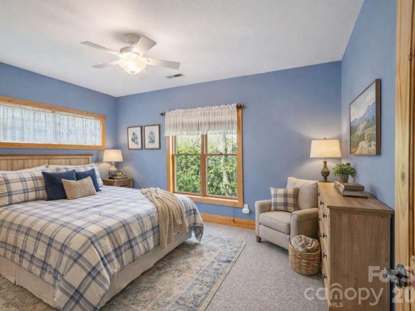 2320 Evans Road, Hendersonville, NC 28739.  MLS# CAR4366664, YatesRealty ID 15670. Basement Bedroom On-Suite - Virtually staged