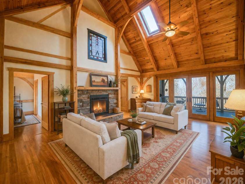 2320 Evans Road, Hendersonville, NC 28739.  MLS# CAR4366664, YatesRealty ID 15670. Great Room - Virtually staged