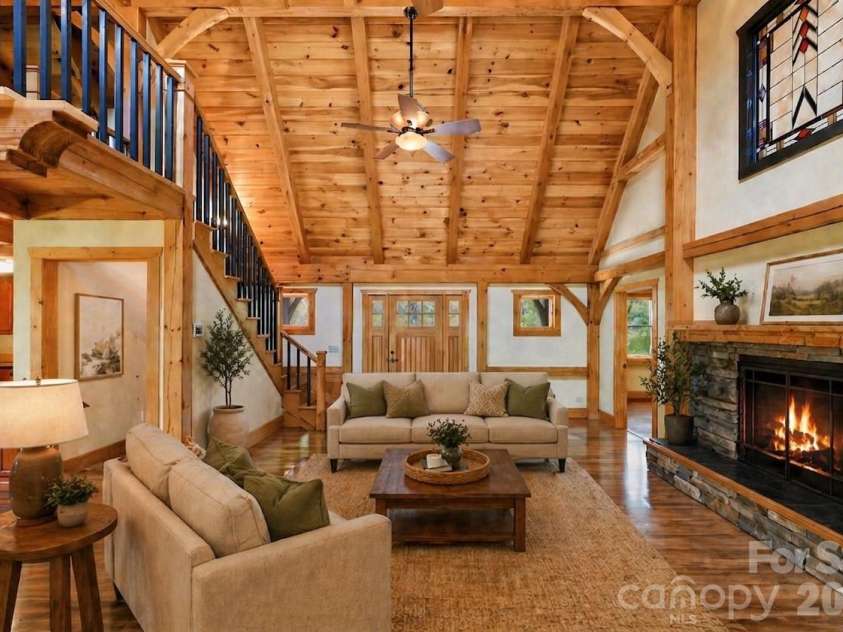 2320 Evans Road, Hendersonville, NC 28739.  MLS# CAR4366664, YatesRealty ID 15670. Great Room - Virtually staged