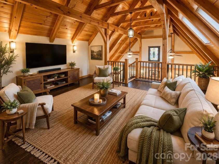2320 Evans Road, Hendersonville, NC 28739.  MLS# CAR4366664, YatesRealty ID 15670. Lounge Loft - Virtually staged