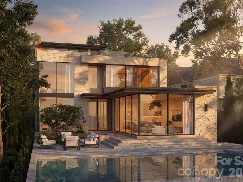 21506 Rio Oro Drive, Cornelius, NC 28031.  MLS# CAR4347482, YatesRealty ID 15702. Rendering of the back of this amazing waterfront home to be built by Cape Custom Homes in 2026.