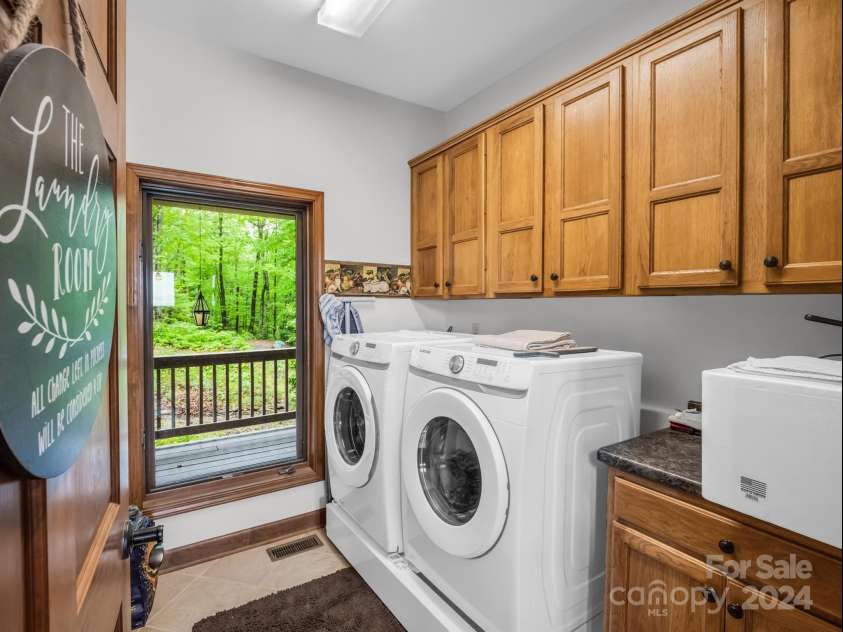 428 Devils Hole Road, Rosman, NC 28772.  MLS# CAR4138356, YatesRealty ID 1572. Laundry room