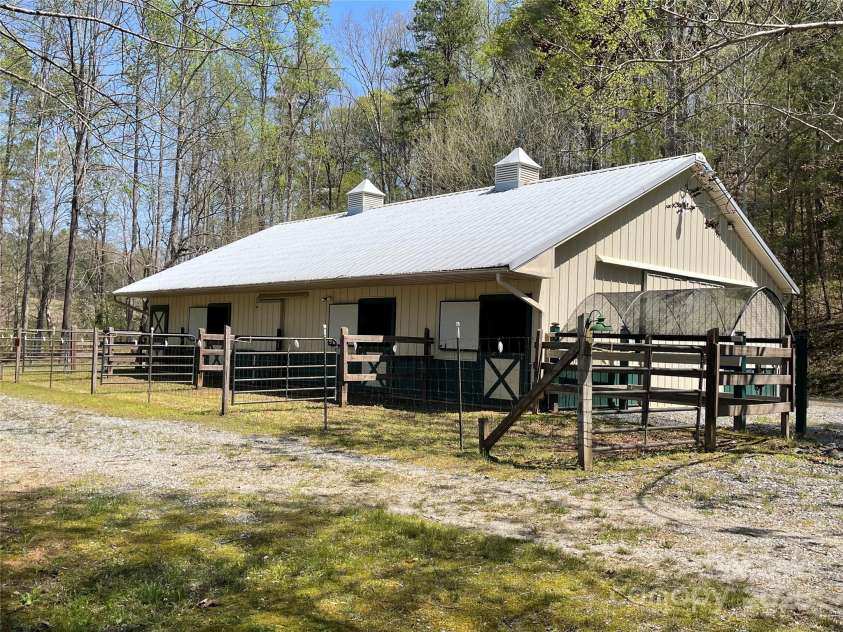 3670 Maple Creek Road, Rutherfordton, NC 28139.  MLS# CAR4247174, YatesRealty ID 15753. Circular Drive Around Stable