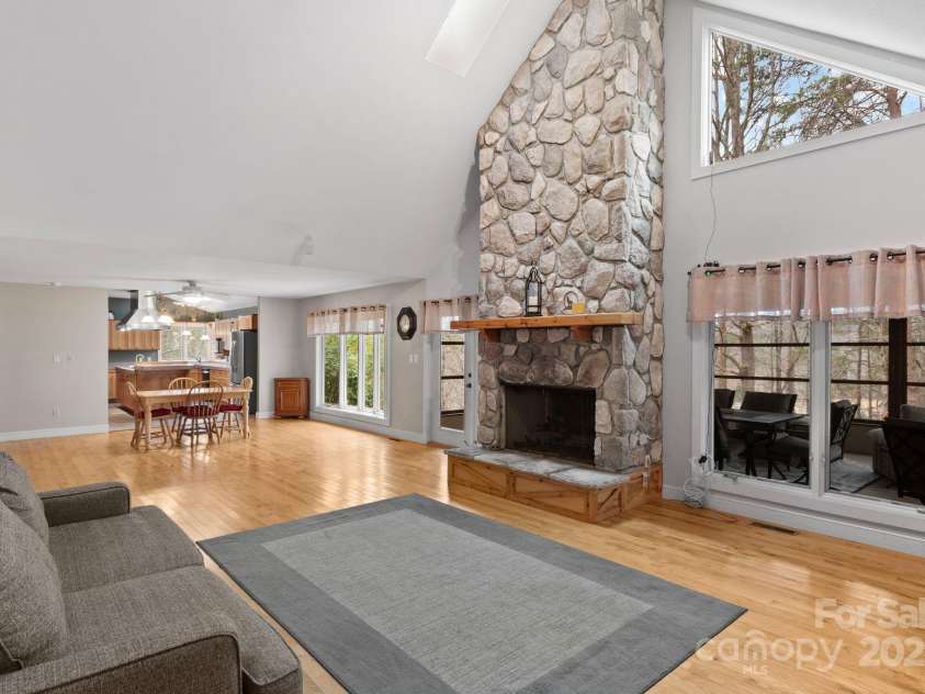 3670 Maple Creek Road, Rutherfordton, NC 28139.  MLS# CAR4247174, YatesRealty ID 15753. Huge Stone Fireplace
