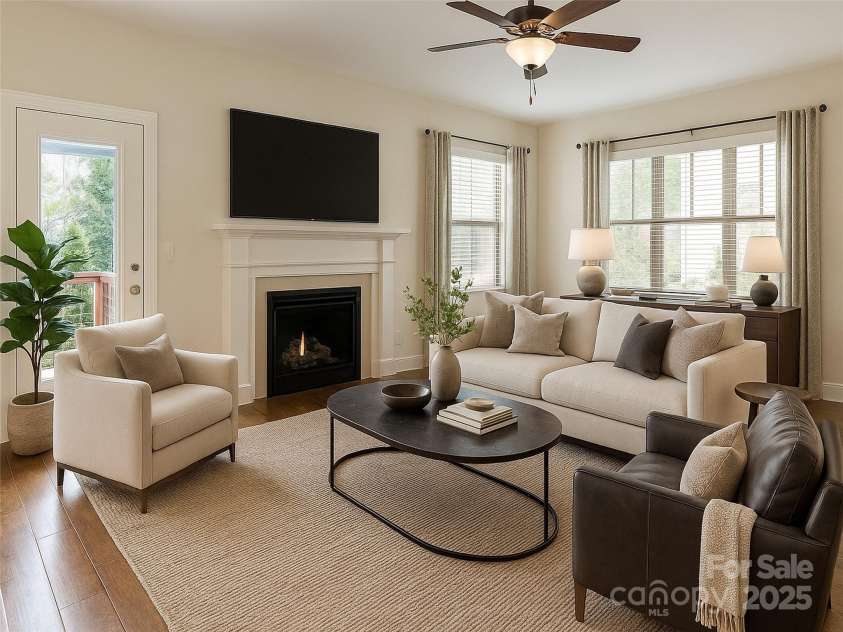 19 Tudor Way, Black Mountain, NC 28711.  MLS# CAR4248012, YatesRealty ID 15755. Virtually Staged Living Area