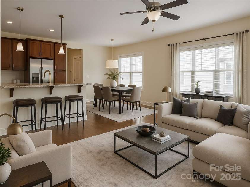 19 Tudor Way, Black Mountain, NC 28711.  MLS# CAR4248012, YatesRealty ID 15755. Virtually Staged Living Area