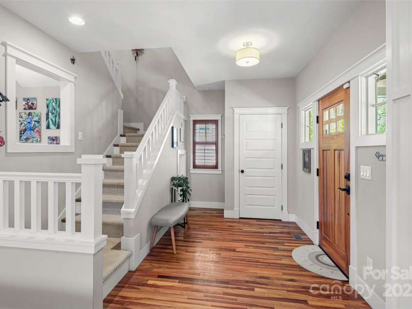 106 4th Street, Black Mountain, NC 28711.  MLS# CAR4252356, YatesRealty ID 15758. Front entrance