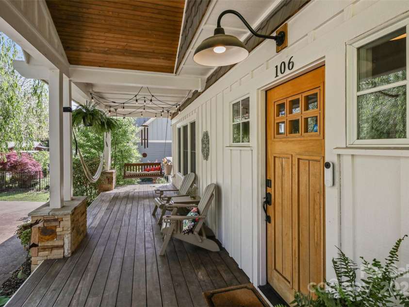 106 4th Street, Black Mountain, NC 28711.  MLS# CAR4252356, YatesRealty ID 15758. Front Porch