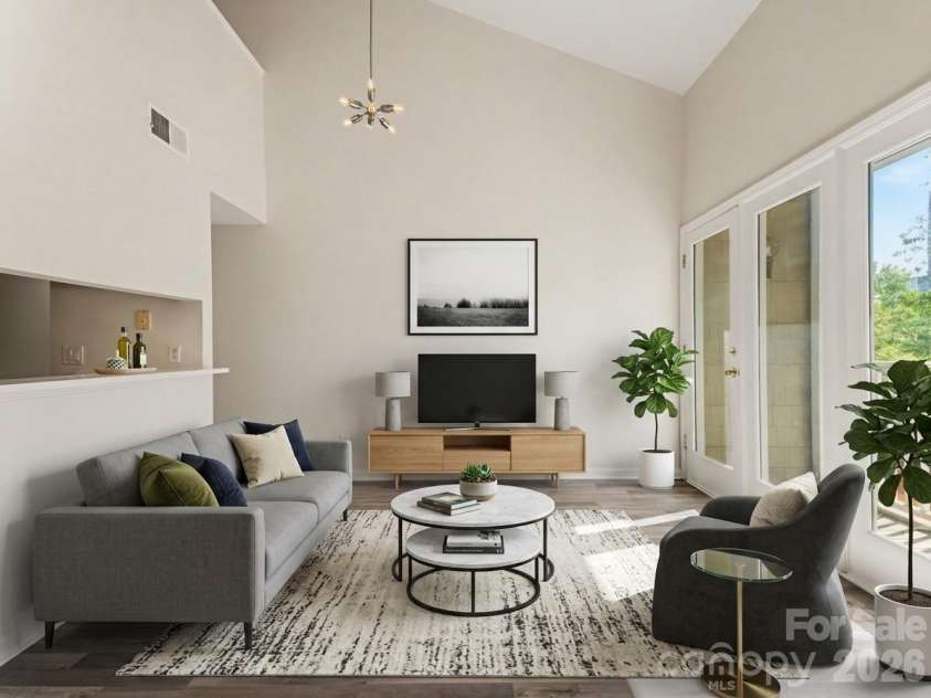 306 Cedar Street, Charlotte, NC 28202.  MLS# CAR4373227, YatesRealty ID 15776. Virtually staged