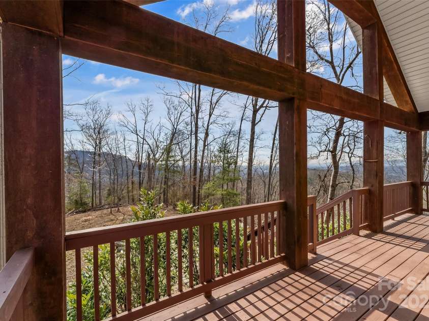 138 Appalachian Village Road, Asheville, NC 28804.  MLS# CAR4238974, YatesRealty ID 15784. Winter Views from covered porches