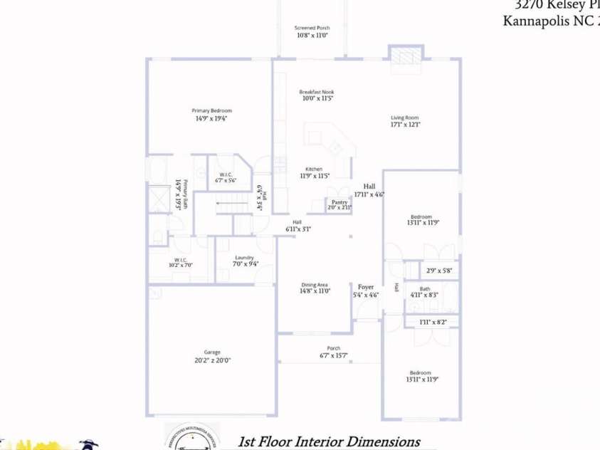 3270 Kelsey Plaza, Kannapolis, NC 28081.  MLS# CAR4370517, YatesRealty ID 15822. Main level floor plan