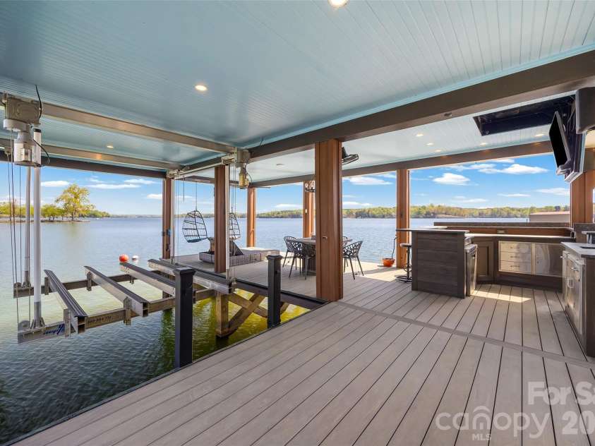 5280 Masons Ferry Road, Clover, SC 29710.  MLS# CAR4366323, YatesRealty ID 15826. Custom Dock with lift