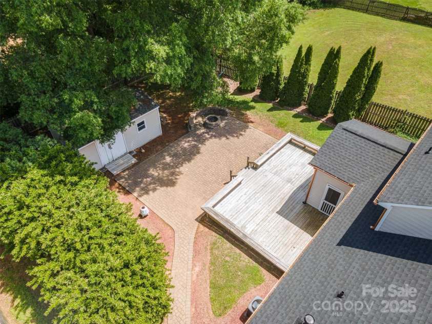 618 Circle Trace Road, Monroe, NC 28110.  MLS# CAR4245604, YatesRealty ID 15842. Aerial view of backyard