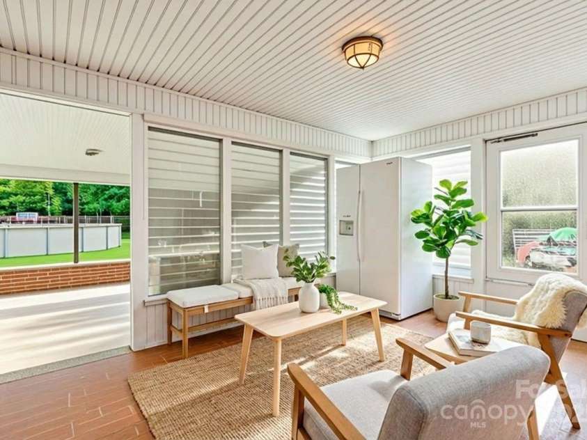 2135 Nc 152 Highway, China Grove, NC 28023.  MLS# CAR4305909, YatesRealty ID 1586. Virtually Staged. Sunroom.