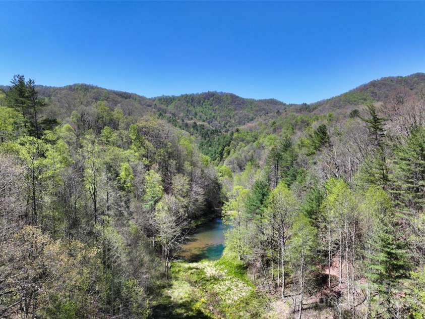 2180 Pigeon Roost Road, Green Mountain, NC 28740.  MLS# CAR4137054, YatesRealty ID 1587. Spring-fed pond from hidden meadow