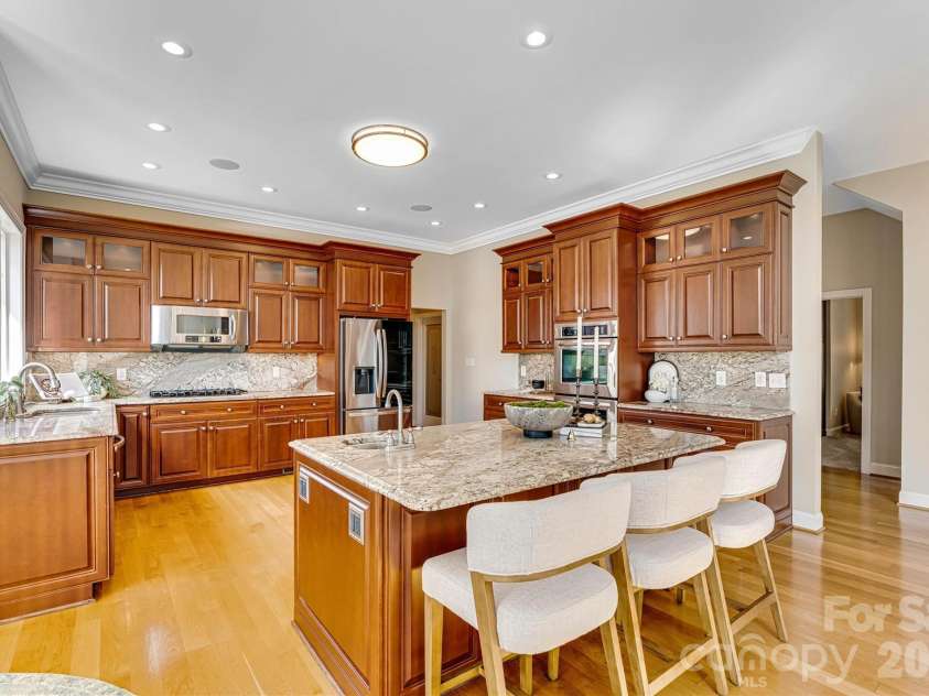 4202 54th Avenue, Hickory, NC 28601.  MLS# CAR4365981, YatesRealty ID 15875. Focused Kitchen/Island View with Two Walk-In Pantries