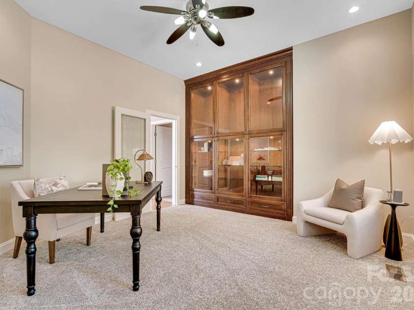 4202 54th Avenue, Hickory, NC 28601.  MLS# CAR4365981, YatesRealty ID 15875. Main Level Office/Built-In Custom Display View 