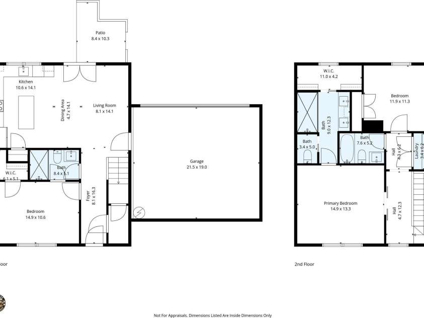 308 Rosemont Row, Belmont, NC 28012.  MLS# CAR4343510, YatesRealty ID 15883. Floorplan with Main & Upper Level.