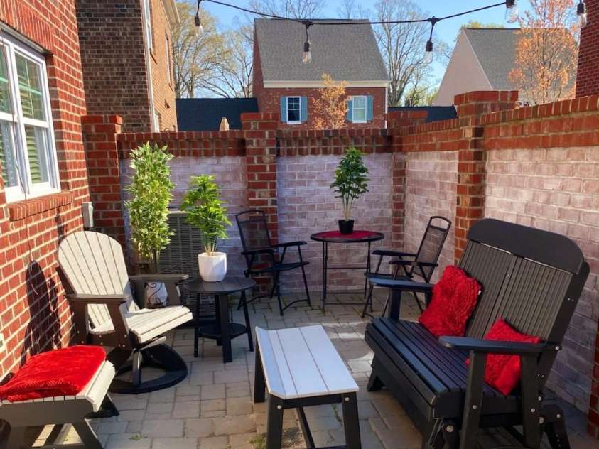 308 Rosemont Row, Belmont, NC 28012.  MLS# CAR4343510, YatesRealty ID 15883. Patio with many use options. 