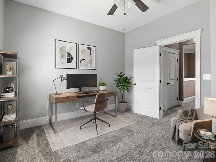 308 Rosemont Row, Belmont, NC 28012.  MLS# CAR4343510, YatesRealty ID 15883. Virtually Staged ~ 3rd Bedroom on Upper Level / Office