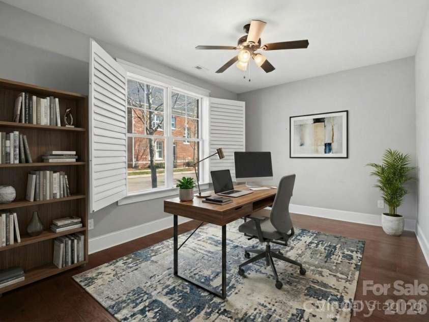308 Rosemont Row, Belmont, NC 28012.  MLS# CAR4343510, YatesRealty ID 15883. Virtually Staged as Office ~ Main Level Bedroom with Attached Full Bath.