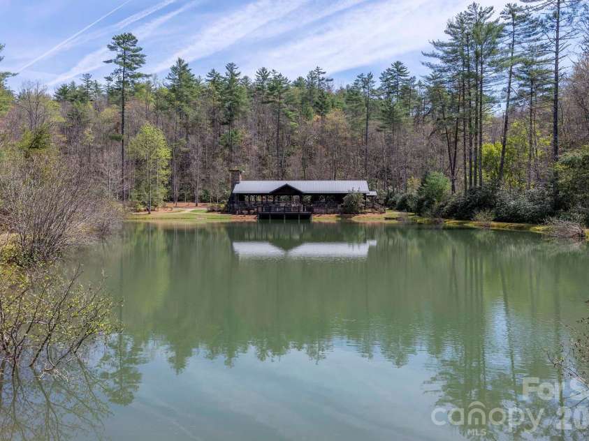 716 Peppervine Circle, Brevard, NC 28712.  MLS# CAR4374507, YatesRealty ID 15899. Community Pavilion and Pond