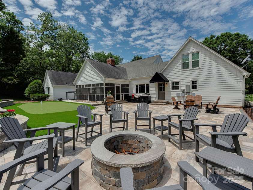 4201 Quail Hunt Lane, Charlotte, NC 28226.  MLS# CAR4261393, YatesRealty ID 15915. Huge Patio with Gas-Start Firepit