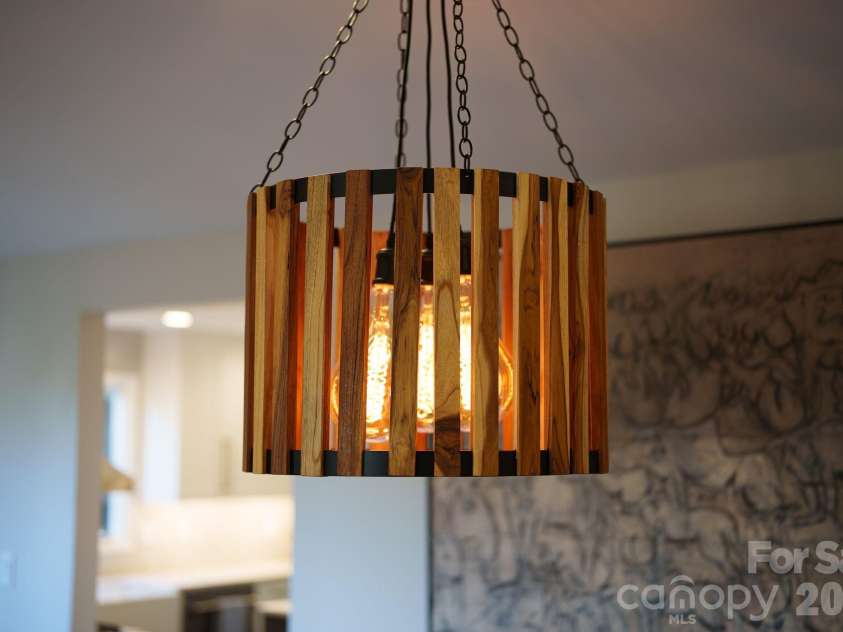 3302 Timber Trail, Asheville, NC 28804.  MLS# CAR4333678, YatesRealty ID 15948. Custome mountain modern lighting