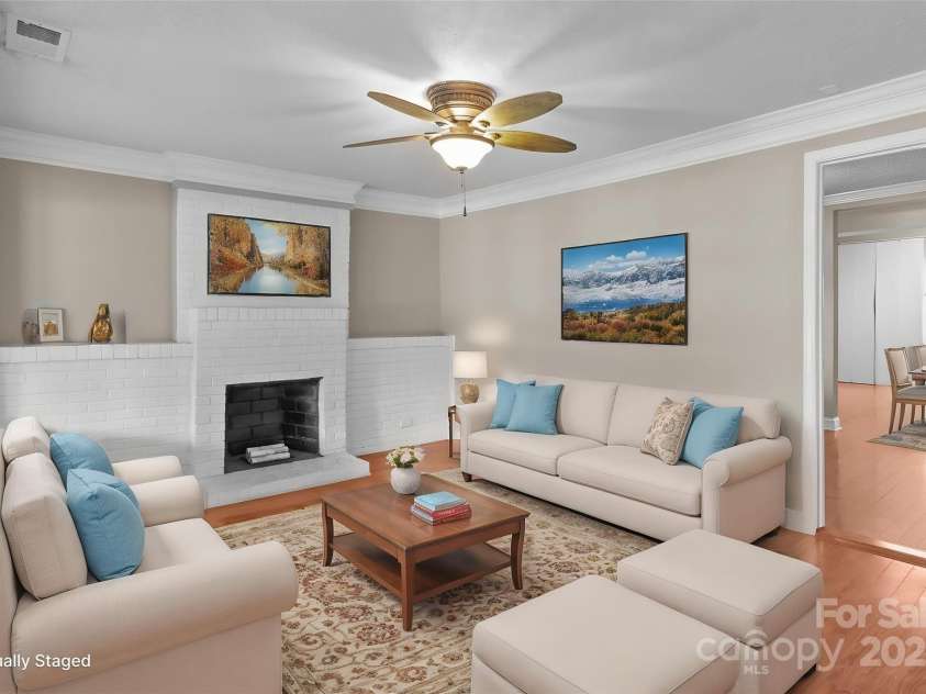 319 Central Avenue, Locust, NC 28097.  MLS# CAR4253319, YatesRealty ID 1595. Virtually Staged - Living Room