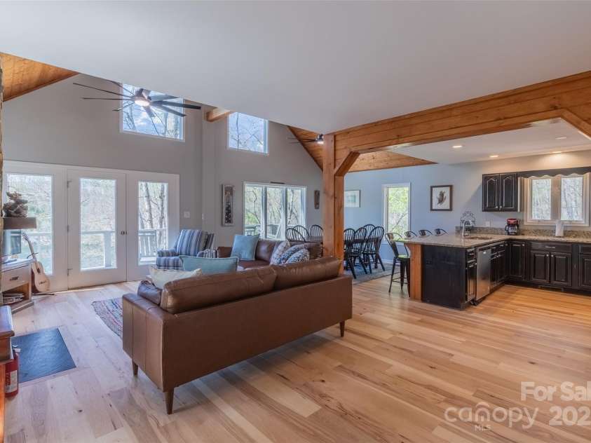 136 Dars Lane, Tuckasegee, NC 28783.  MLS# CAR4248083, YatesRealty ID 1600. Open Living Space main floor