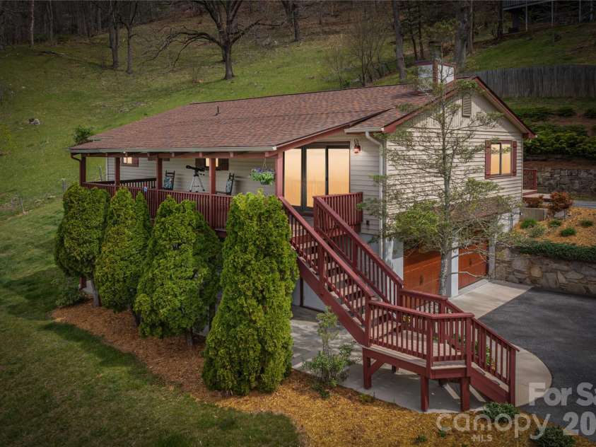 134 Hillside Drive, Maggie Valley, NC 28751.  MLS# CAR4370442, YatesRealty ID 16003. Digitally enhanced twilight shot
