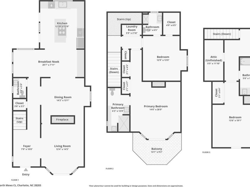 545 Dilworth Mews Court, Charlotte, NC 28203.  MLS# CAR4237335, YatesRealty ID 16023. 