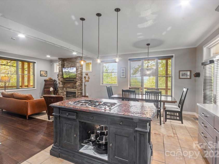 94 Davey Crockett Road, Fairview, NC 28730.  MLS# CAR4310188, YatesRealty ID 1603. Dining Room/Kitchen