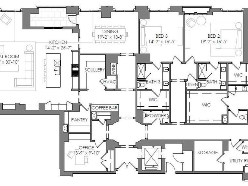 309 Laurel Avenue, Charlotte, NC 28207.  MLS# CAR4409732, YatesRealty ID 16036. Floor Plan