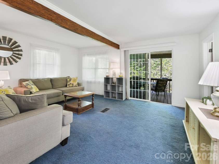 623 School Road, Asheville, NC 28803.  MLS# CAR4365936, YatesRealty ID 16044. View to Side Deck