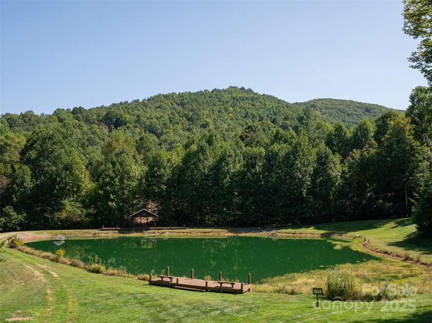 737 Streamside Drive, Arden, NC 28704.  MLS# CAR4248718, YatesRealty ID 16049. The fishing pond as you enter the community