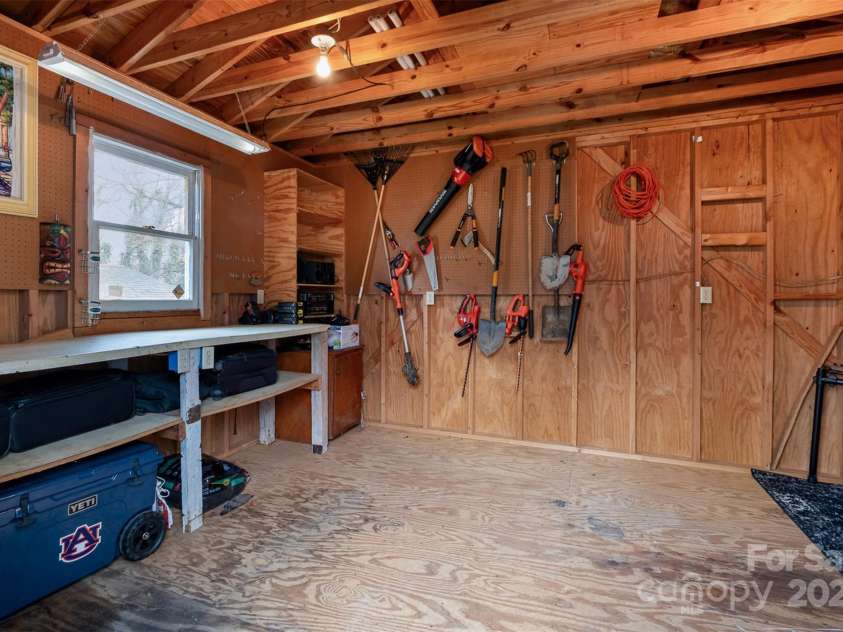 3231 Eastwood Drive, Charlotte, NC 28205.  MLS# CAR4228945, YatesRealty ID 16051. 1 of 2 Powered storage sheds: Workshop, overflow, or rental?