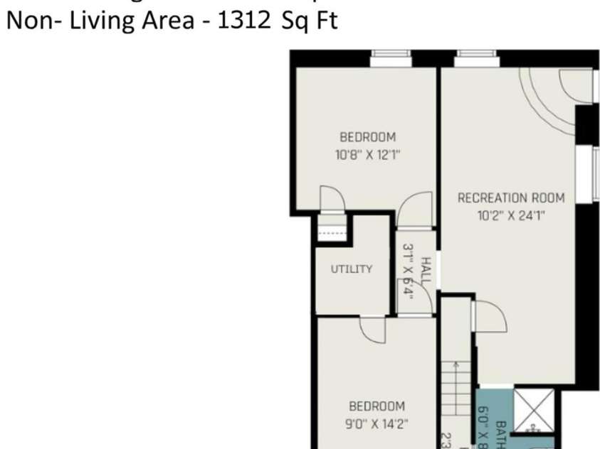 3231 Eastwood Drive, Charlotte, NC 28205.  MLS# CAR4228945, YatesRealty ID 16051. Basement Floorplan