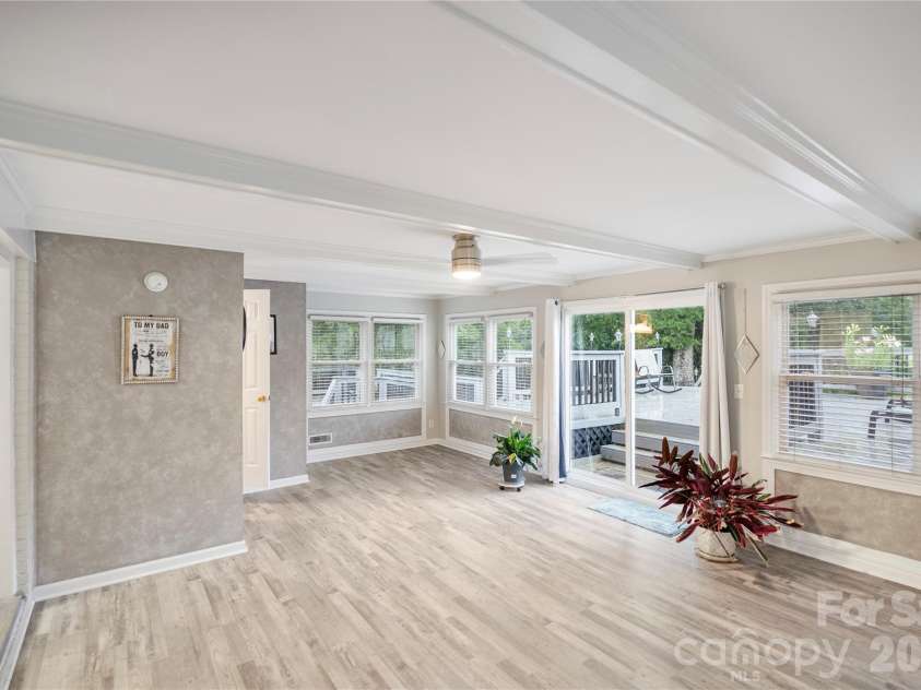 2524 Griffith Road, Monroe, NC 28112.  MLS# CAR4420258, YatesRealty ID 16059. Sunroom with exit to the extensive rear deck