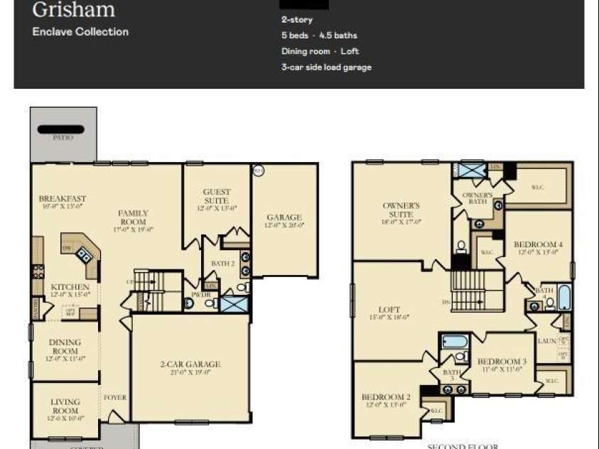 13017 Cinnamon Fern Lane, Mint Hill, NC 28227.  MLS# CAR4330864, YatesRealty ID 1606. Lennar Grisham Layout
