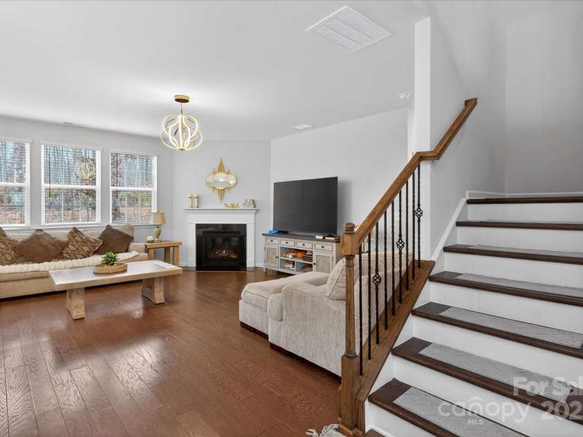 13017 Cinnamon Fern Lane, Mint Hill, NC 28227.  MLS# CAR4330864, YatesRealty ID 1606. Stairway-Family Rm
