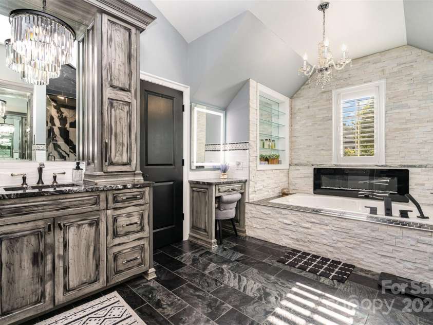 16109 Reynolds Drive, Indian Land, SC 29707.  MLS# CAR4255287, YatesRealty ID 16082. Spa-inspired primary bathroom custom remodel