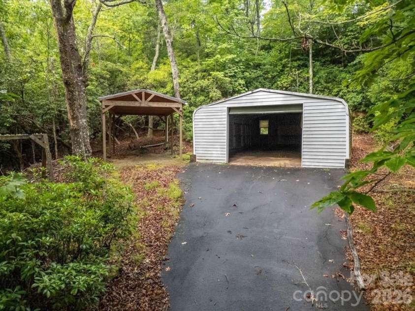 108 Easy Street, Cedar Mountain, NC 28718.  MLS# CAR4401846, YatesRealty ID 161. Garage and Pole Shed