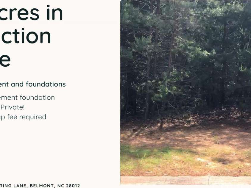 4012 Beechwood Spring Lane, Belmont, NC 28012.  MLS# CAR4165952, YatesRealty ID 161. Land Development and Foundations