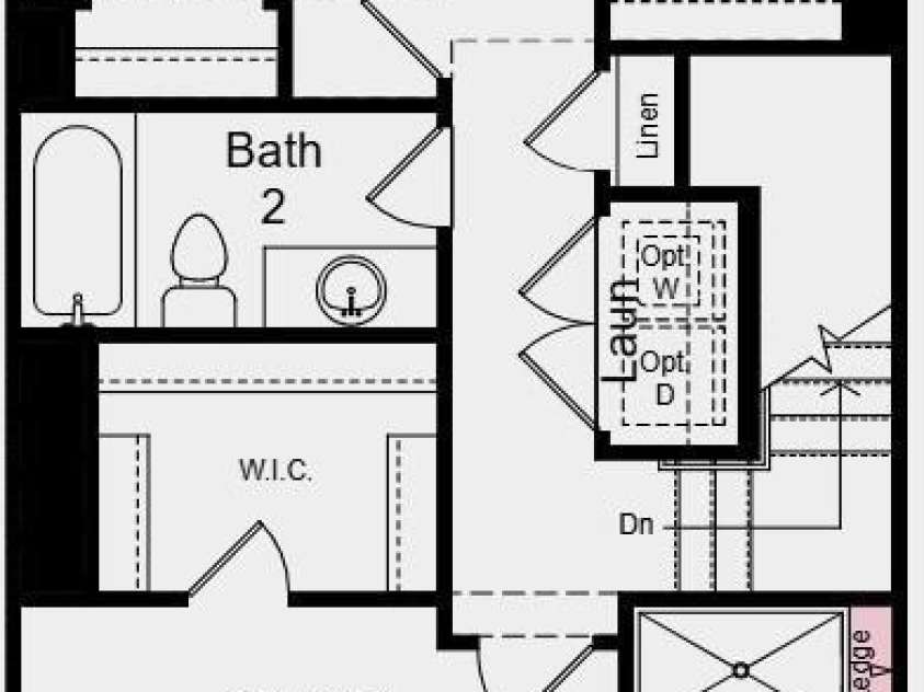 1804 Alexander Village Main Drive, Charlotte, NC 28262.  MLS# CAR4366875, YatesRealty ID 16110. Upper Level Floor Plan - Additional Highlights Include: shower ledge in the primary bathroom